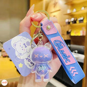 Móc khóa gấu tím siêu cấp