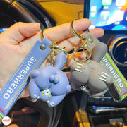 Móc khóa thú cúi ôm mông