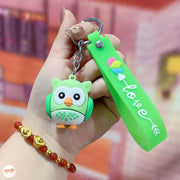 Móc khoá dẻo cú xanh