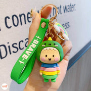 Móc khoá bé sâu kèm dây đeo