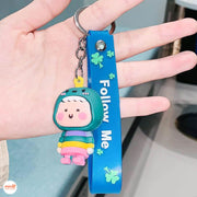 Móc khoá bé sâu kèm dây đeo