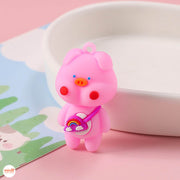 Móc khoá thú má hồng