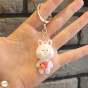 Móc khoá thú má hồng