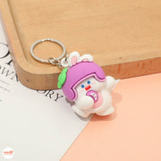 Móc khoá thỏ đội mũ