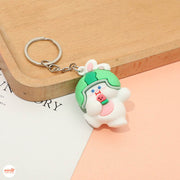 Móc khoá thỏ đội mũ