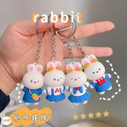 Móc khoá thỏ học sinh