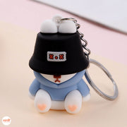 Móc khoá gấu đội nón DQ