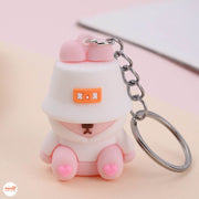 Móc khoá gấu đội nón DQ