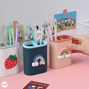 Ống cắm bút 2 ngăn +3 icon TL