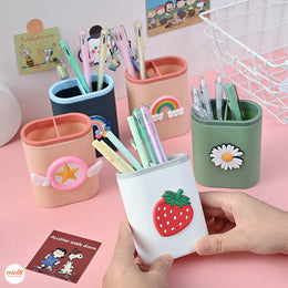 Ống cắm bút 2 ngăn +3 icon TL