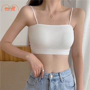 Áo bra cotton thun gân tăm