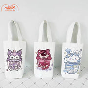 Túi đựng bình nước vải cute