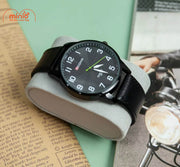 Đồng hồ Qcong mặt tròn dây da