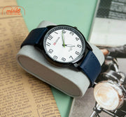 Đồng hồ Qcong mặt tròn dây da