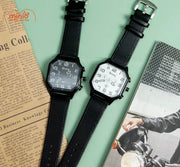 Đồng hồ Qcong mặt vuông dây da