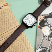 Đồng hồ Qcong mặt vuông dây da