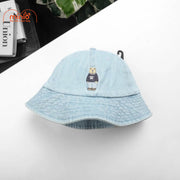Nón jean cụp thêu gấu pp