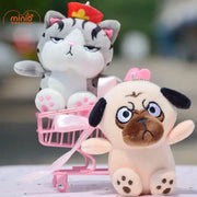 Móc khoá bông chó mặt xệ