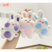 Móc khóa bông thỏ tai xanh