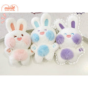 Móc khóa bông thỏ tai xanh