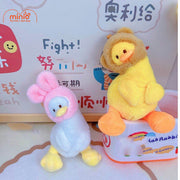 Móc khoá bông vịt nghiêng