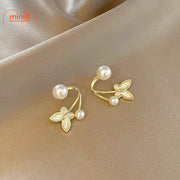 Bông tai xoắn ngọc trai hình bướm