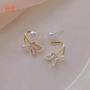 Bông tai xoắn ngọc trai hình bướm