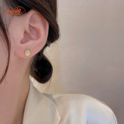 Bông tai thỏ cà rốt ngọc opal