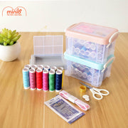 Hộp kim chỉ 2 tầng