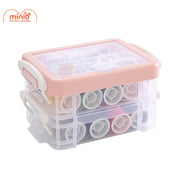 Hộp kim chỉ 2 tầng