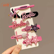 Set 7 kẹp Minmin Barbie hồng