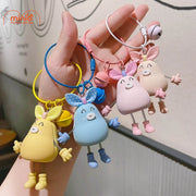 Móc khóa bé tay chân lò xo