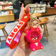 Móc khóa đầu gấu dâu