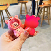 Móc khóa đầu gấu dâu