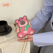 Túi gấu dâu nhỏ đeo chéo