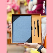 Set quà sổ da hộp vàng