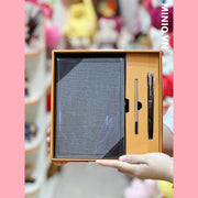 Set quà sổ da hộp vàng