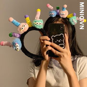 Cài tóc 3 bé 2 mắt tóc xoăn