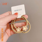 Set 2 cột tóc charm  hoa