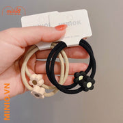 Set 2 cột tóc charm  hoa