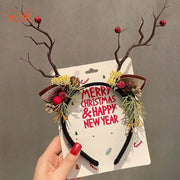 Cài noel sừng dài