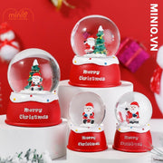 Quả cầu Noel có đèn, nhạc 6.5cm