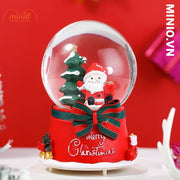 Quả cầu thủy tinh Noel có đèn, nhạc DH