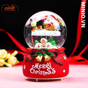 Quả cầu thủy tinh Noel có đèn, nhạc DH