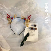 Cài Noel sừng tuần lộc xịn