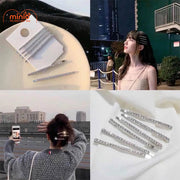 Set 4 kẹp mái đính đá trắng