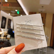 Set 4 kẹp mái đính đá trắng