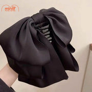 Kẹp tóc nơ đen 3 tầng