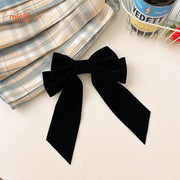 Kẹp tóc nơ nhung 2 lớp