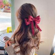 Kẹp tóc nơ vải tiểu thư